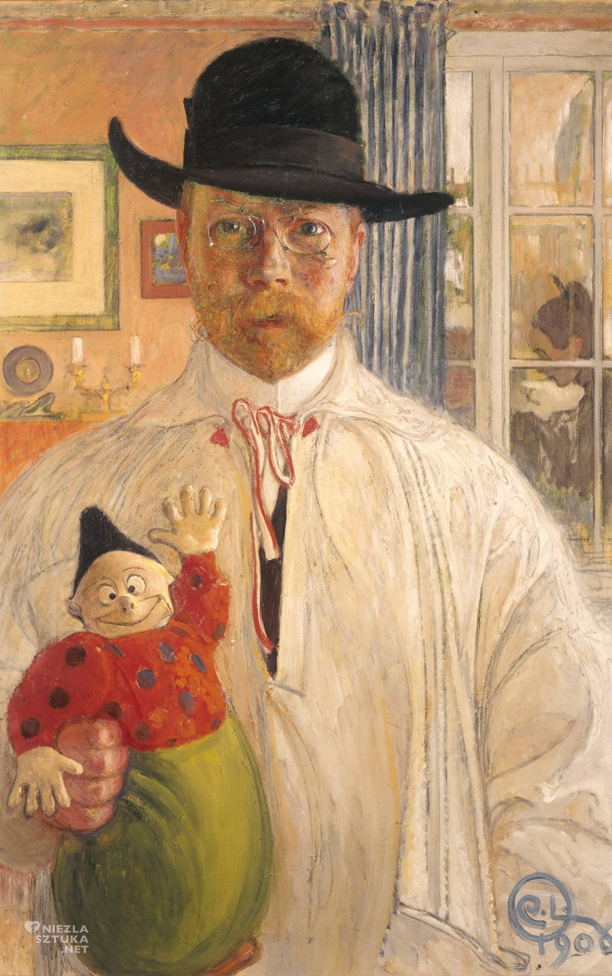 Carl Larsson, Autoportret, Szwecja, sztuka szwedzka, sztuka północy, Niezła Sztuka