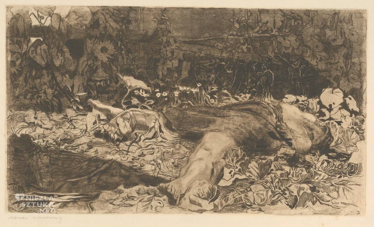 Käthe Kollwitz, Zgwałcona, cykl Wojna chłopska, kobiety w sztuce, sztuka niemiecka, niezła sztuka