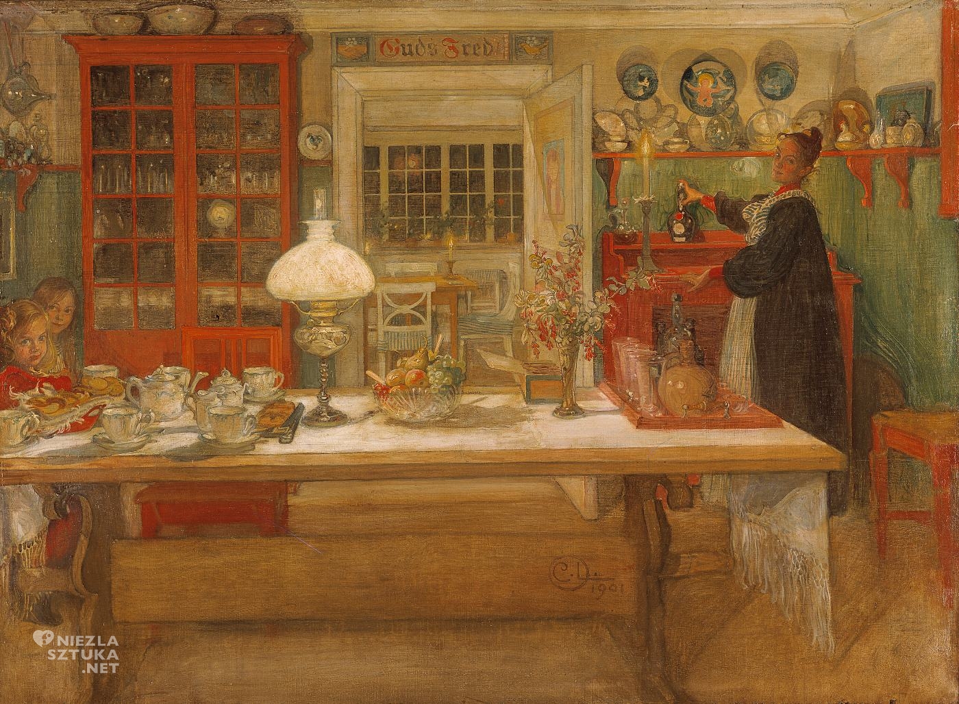 Carl Larsson, Przygotowania do gry, sztuka północy, sztuka szwedzka, niezła sztuka