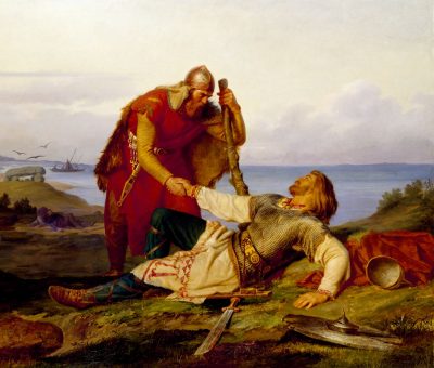 Mårten Eskil Winge, Pożegnanie Hjalmara z Orvarem Oddem po bitwie pod Samsö, sztuka północy, sztuka nordycka, niezła sztuka