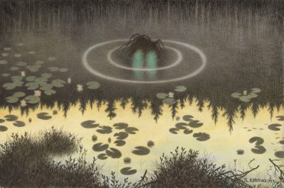 Theodor Kittelsen, Wodnik (Nøkken), mitologia nordycka, sztuka północy, sztuka nordycka, niezła sztuka