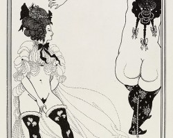 Aubrey Beardsley, Dwie ateńskie kobiety w opresji, ilustracja do Lizystraty, Lizystrata, sztuka brytyjska, sztuka angielska, niezła sztuka