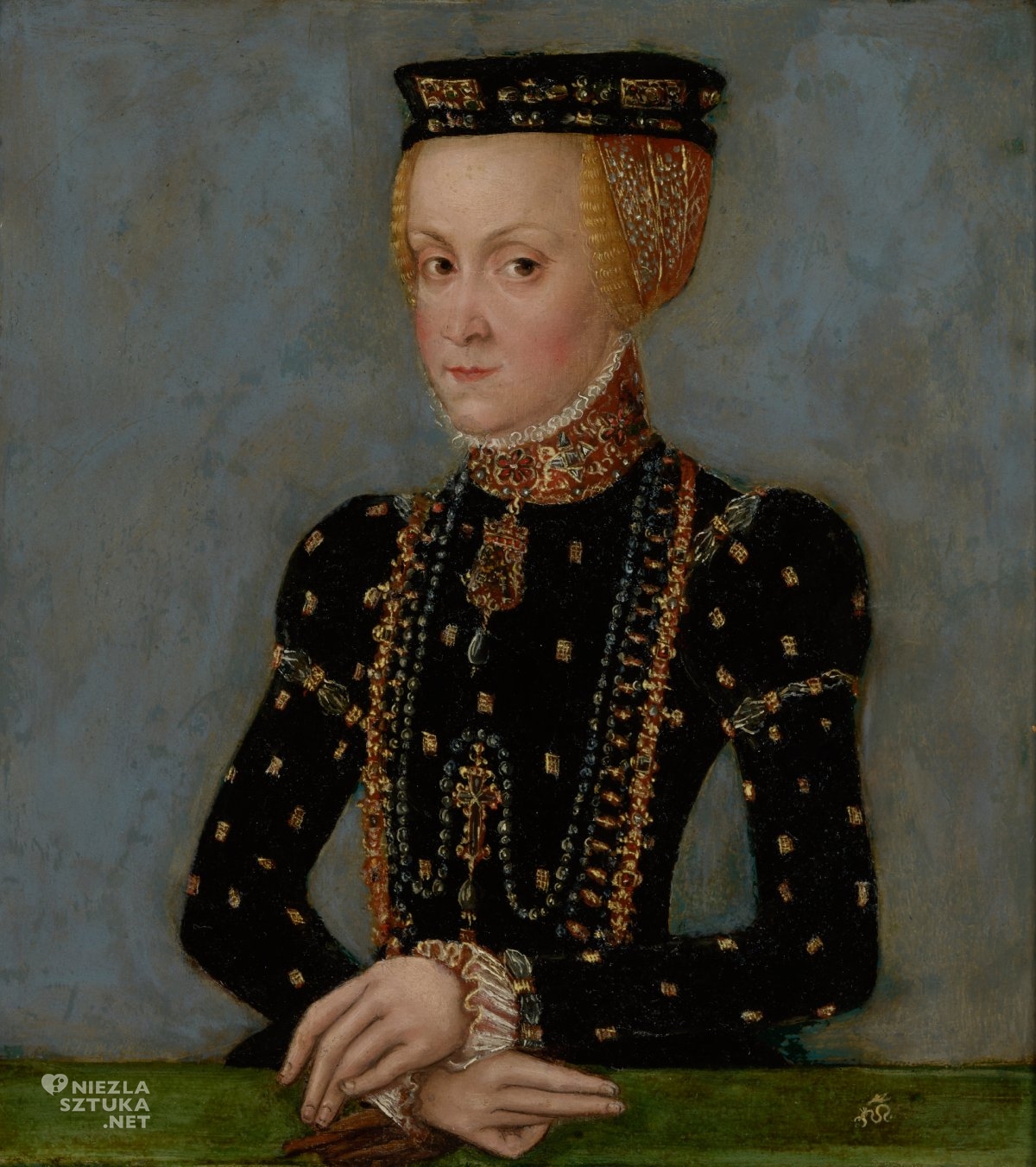 Lucas Cranach, Portret Anny (1523–1596), córki Zygmunta Starego, żony Stefana Batorego, Anna Jagiellonka, Królowa Polski, portret królowej, niezła sztuka
