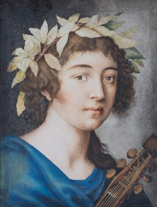 Giovanna Garzoni, Autoportret jako Apollo, malarstwo włoskie, kobiety w sztuce, niezła sztuka