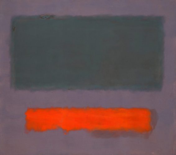 Mark Rothko, Gray, Orange, Maroon No. 8, malarstwo, abstrakcja, niezła sztuka