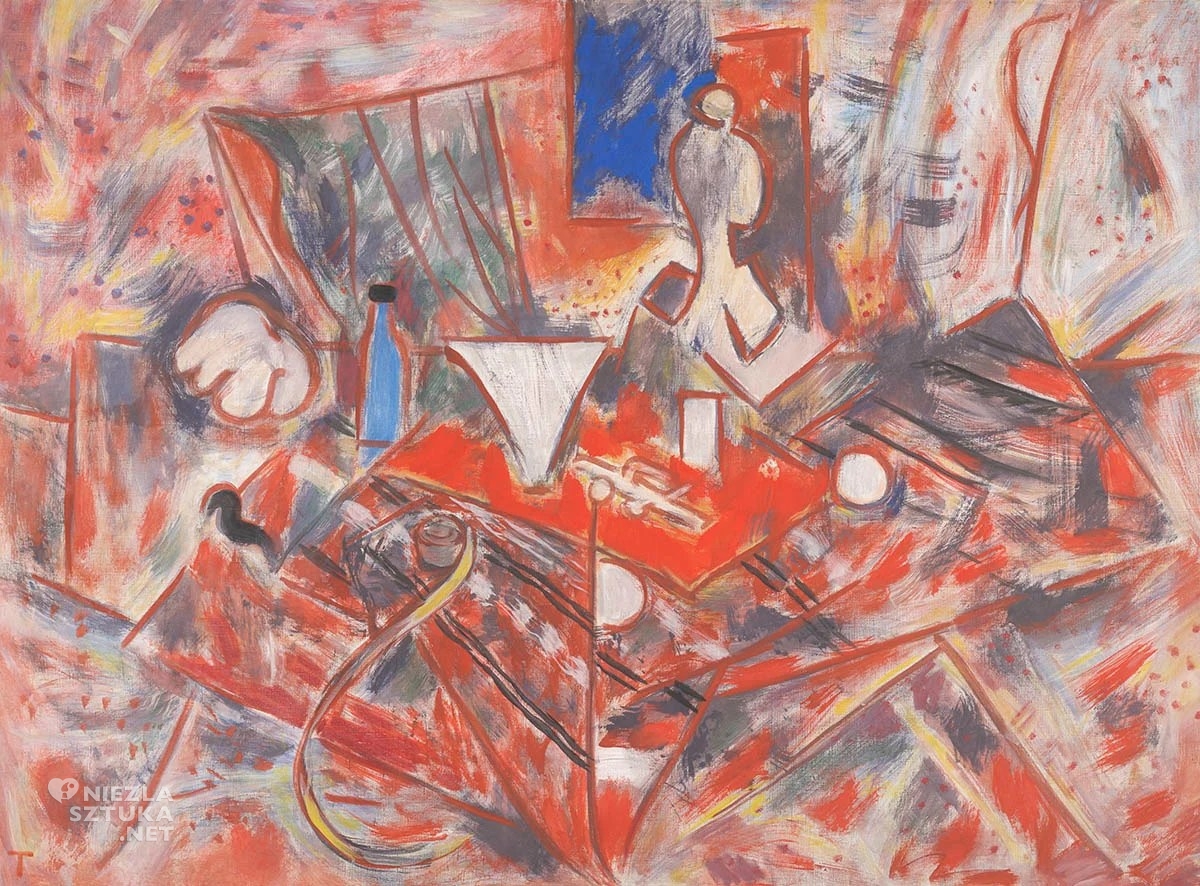 Wacław Taranczewski, Martwa natura z rzeźbą I, sztuka polska, malarstwo, Wawel, niezła sztuka