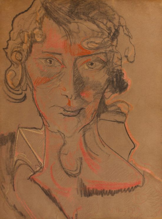 Stanisław Ignacy Witkiewicz (Witkacy), Portret Eugenii Dunin-Borkowskiej, pastele, niezła sztuka