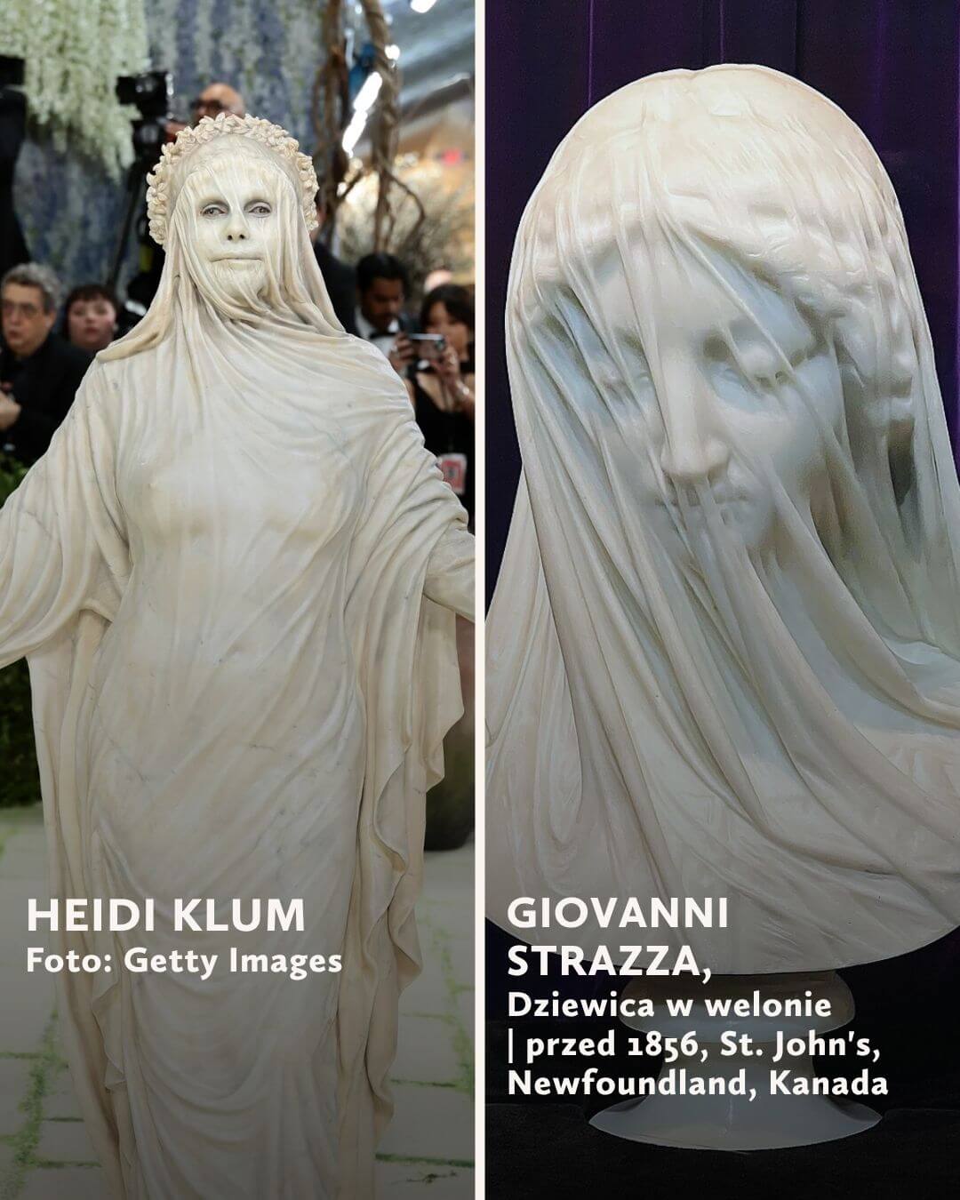 Heidi Klum, Giovanni Strazza, MET Gala 2026, stroje inspirowane sztuką, niezła sztuka