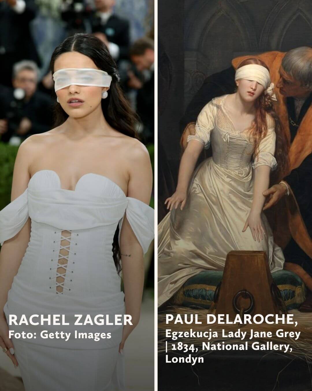 Rachel Zagler, Paul Delaroche, MET Gala 2026, stroje inspirowane sztuką, niezła sztuka