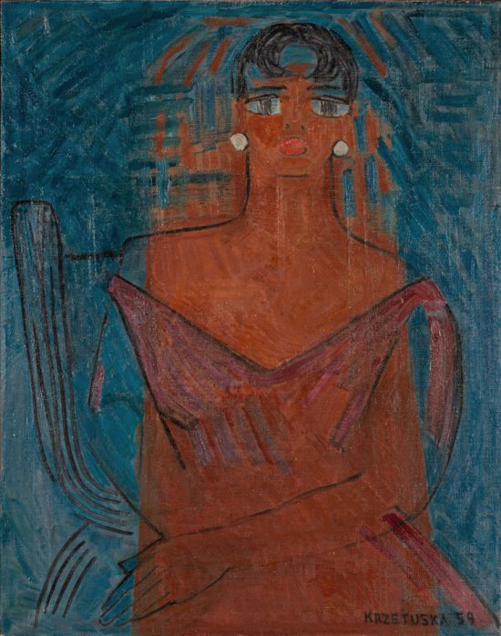 Hanna Krzetuska, Portret Bożeny Steinborn, kobiety w sztuce, portret kobiety, polscy muzealnicy, niezła sztuka