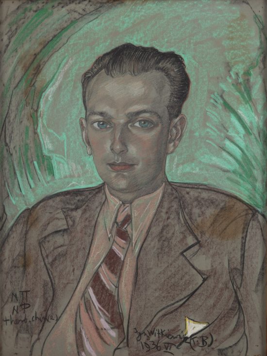 Stanisław Ignacy Witkiewicz (Witkacy), Portret Adama Steinborna, pastel, papier, sztuka polska, niezła sztuka