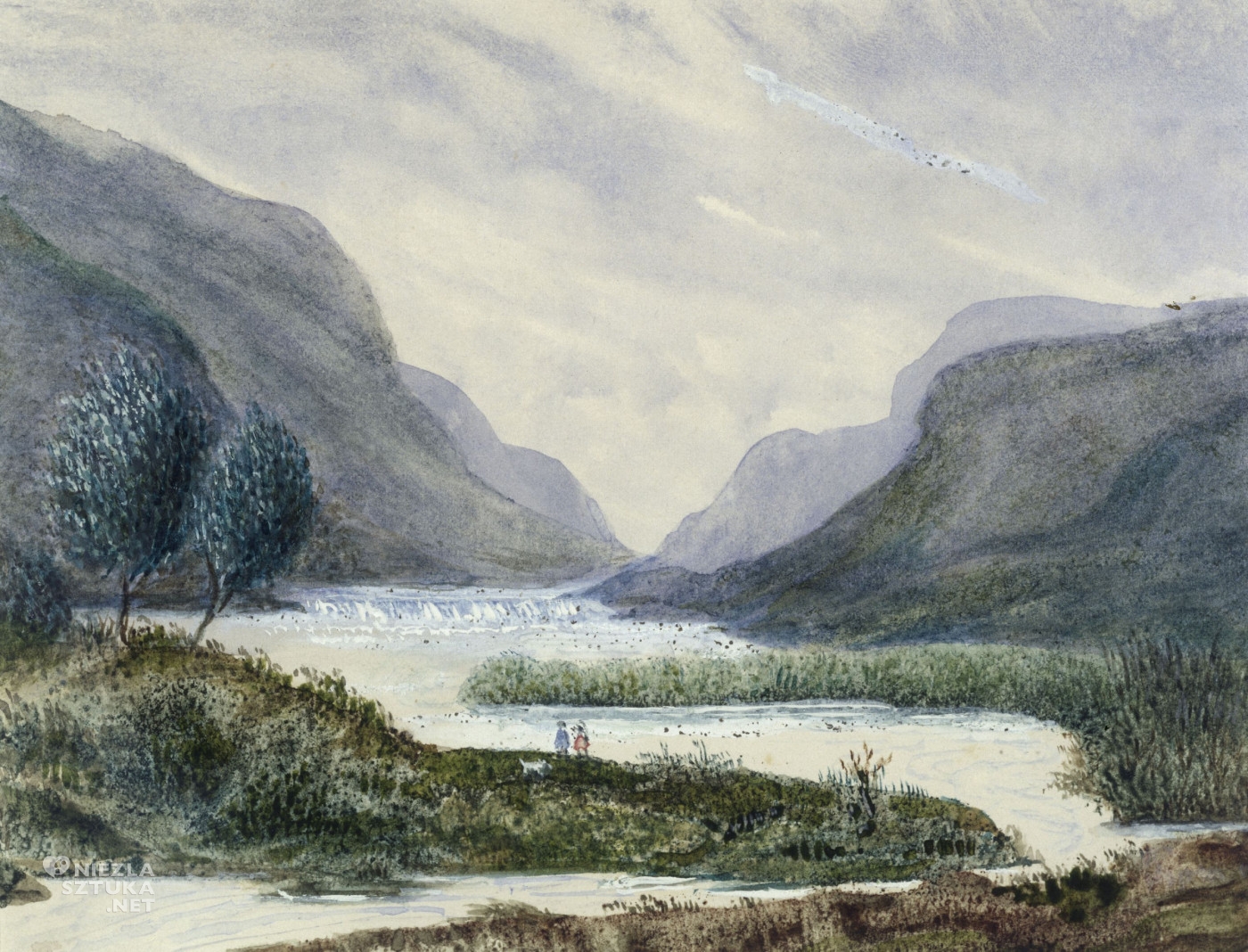 George Sand, Bez tytułu, Wyimaginowany krajobraz, wymyślony krajobraz, pisarka, kobiety w sztuce, Fryderyk Chopin, sztuka francuska, kobiety w sztuce, Niezła Sztuka,