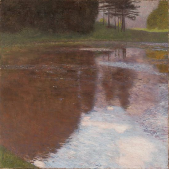 Gustav Klimt, Poranek nad stawem, pejzaż, secesja, sztuka austriacka, Niezła Sztuka