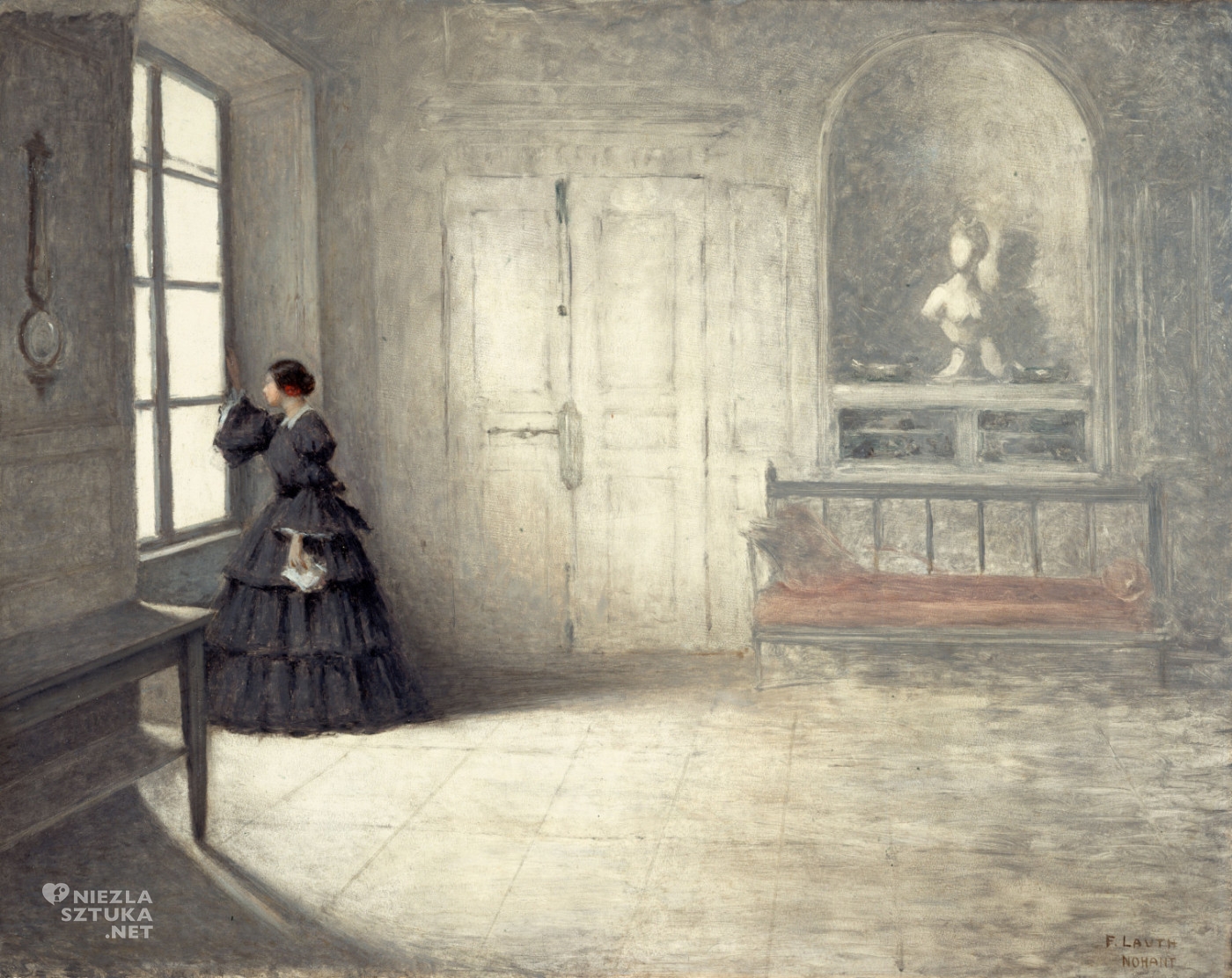 Charles Frédéric Lauth, Jadalnia George Sand w Nohant, młoda George Sand, pisarka, kobiety w sztuce, Fryderyk Chopin, sztuka francuska, kobiety w sztuce, Niezła Sztuka,