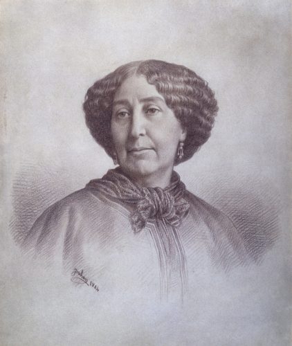 René Jouhan, Portret George Sand, pisarka, kobiety w sztuce, Fryderyk Chopin, sztuka francuska, kobiety w sztuce, Niezła Sztuka,