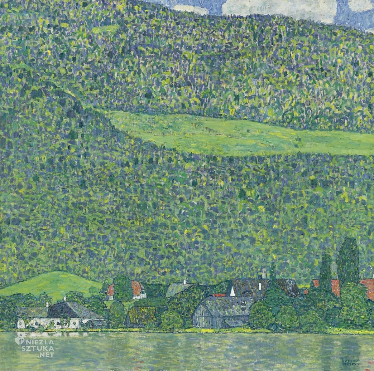 Gustav Klimt, Litzlberg nad jeziorem Attersee, pejzaż, secesja, sztuka austriacka, Niezła Sztuka
