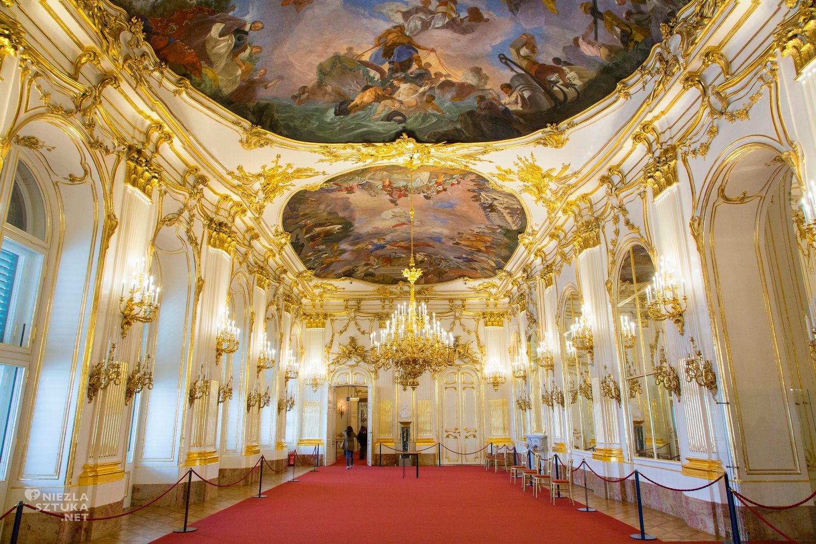Schloss Schönbrunn, Wielka Galeria, Wiedeń, Austria, co zobaczyć w Austrii, przewodnik po Austrii, Niezla Sztuka