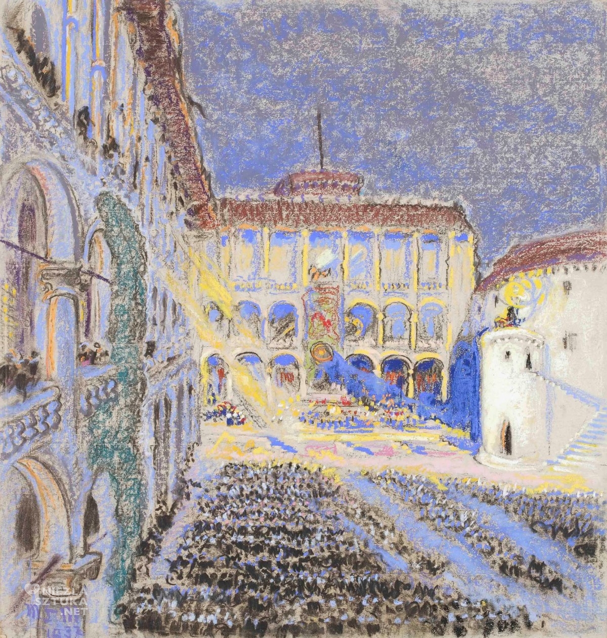 Małgorzata Łada-Maciągowa, Kopernik na Wawelu, pastel, papier, sztuka polska, kobiety w sztuce, kobieta artystka, Siedlce, niezła sztuka