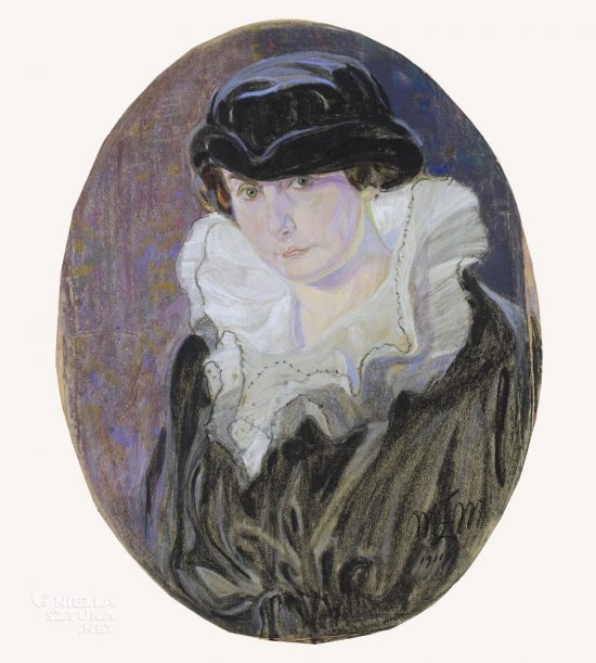Małgorzata Łada-Maciągowa, Autoportret, sztuka polska, kobiety w sztuce, kobieta artystka, niezła sztuka