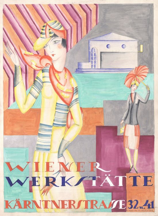Vally Wieselthier, projekt plakatu dla Wiener Werkstätte, plakat, sztuka austriacka, rzeźba, kobiety w sztuce, niezła sztuka