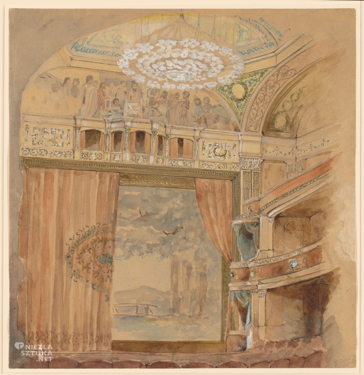 Louis Comfort Tiffany, Projekt teatru Lyceum, szkic, Niezła Sztuka