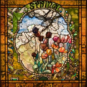 Louis Comfort Tiffany, Wiosna, Cztery Pory Roku, Witraż, Niezła Sztuka