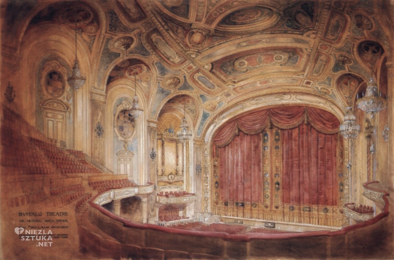 Projekt teatru Buffalo, Louis Comfort Tiffany, projekt, Niezła Sztuka